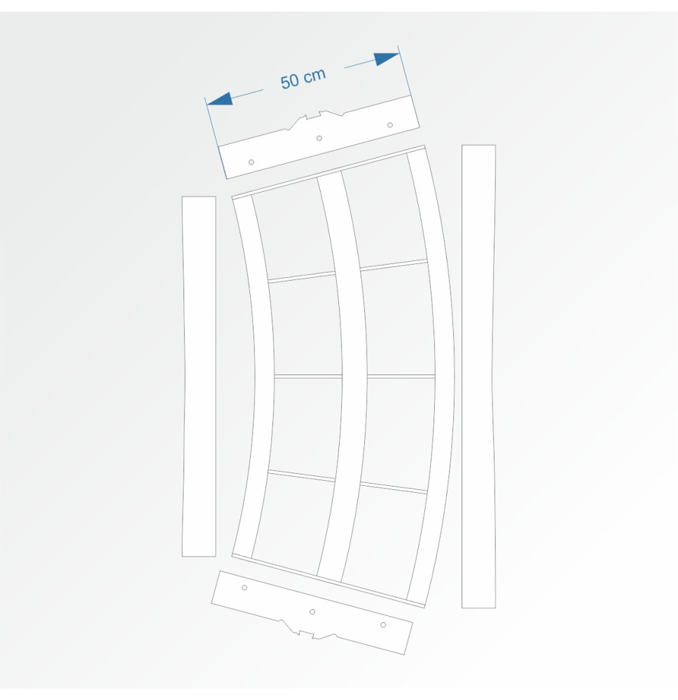 Modul obloukový rádius 200 cm 30°– čela E96 a E96