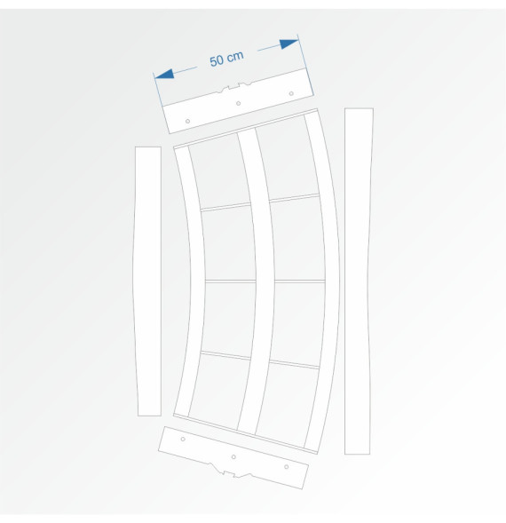 Modul obloukový rádius 200 cm 30°– čela E96 a F96
