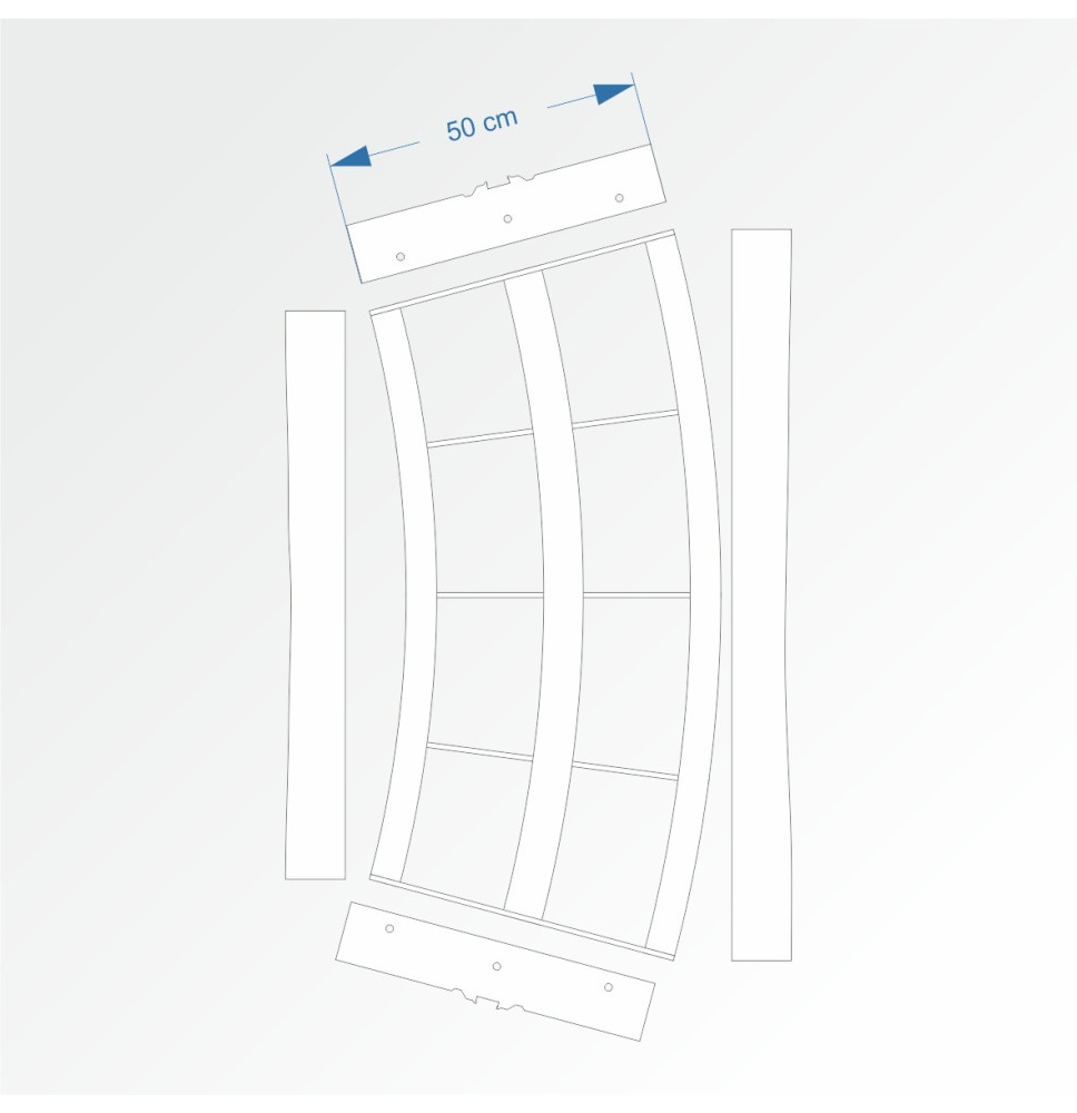 Modul obloukový rádius 200 cm 30°– čela F96 a F96