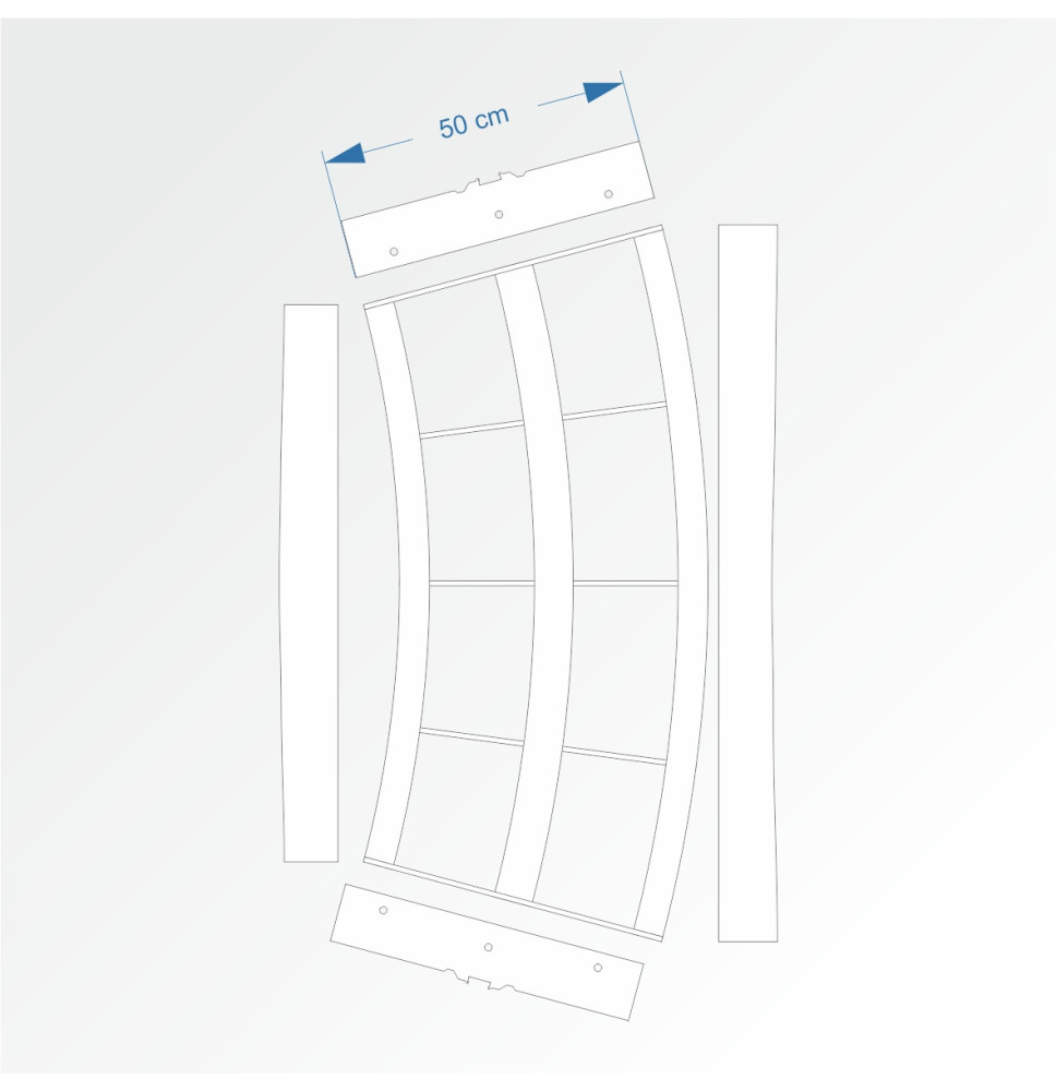 Modul obloukový rádius 200 cm 30°– čela F96 a F96