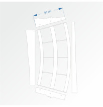 Modul obloukový rádius 200 cm 30°– čela B96 a E96