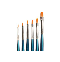 Plochý syntetický štětec – sada