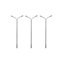 Pouliční lampa dvojitá – LED studená bílá