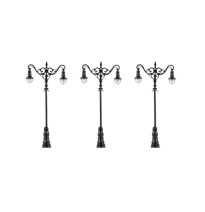 Pouliční lampa dvojitá závěsná – LED studená bílá