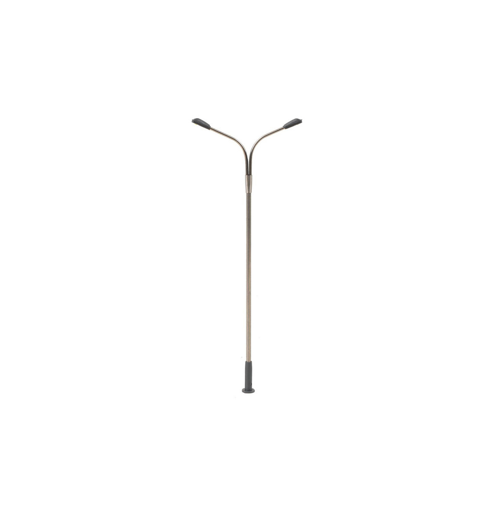 Pouliční lampa dvojitá – LED studená bílá