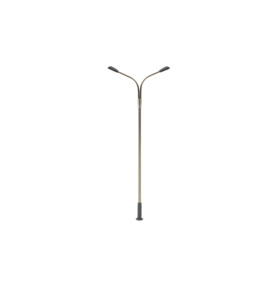 Pouliční lampa dvojitá – LED studená bílá