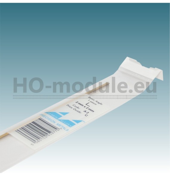 Mosazná L-profil 2x2mm