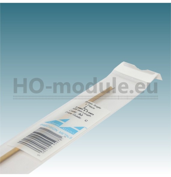 Mosazná L-profil 3x3mm