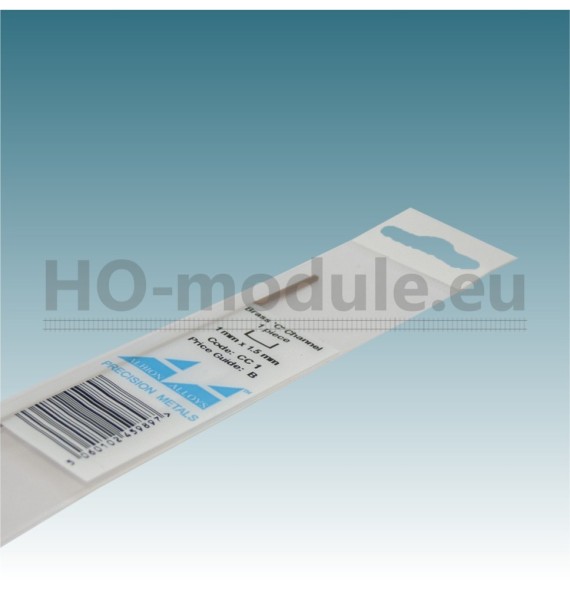 Mosazná C-profil 1x1